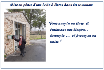 Mise en place d’une boite à livres dans la commune